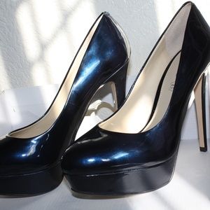 Metallic Blue Platform Stiletto Heels- MONIER- 8